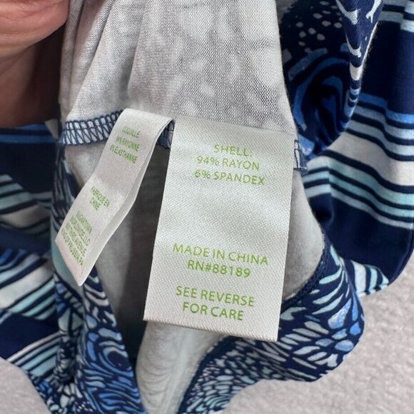 Lilly Pulitzer Womens Small Laurana Blue Stripe Off-The-Shoulder Stretch Dress - Picture 5 of 11